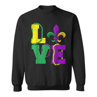 Funny I Love Mardi Gras New Orlean Festival Mardi Gras Lover Men Women Sweatshirt Graphic Print Unisex - Seseable