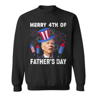 Funny Joe Biden Confused Merry 4Th Of Fathers Day 4Th July Sweatshirt - Thegiftio UK