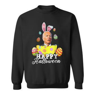 Funny Joe Biden Happy Halloween Confused Easter Biden Bunny Sweatshirt | Mazezy DE