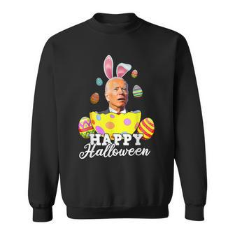 Funny Joe Biden Happy Halloween Confused Easter Biden Bunny Sweatshirt - Thegiftio UK