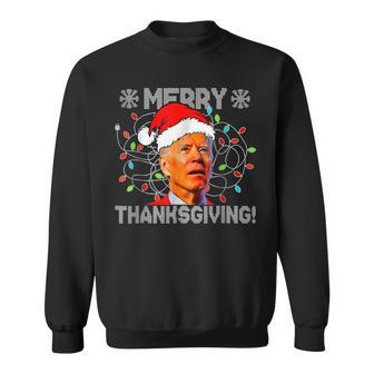 Funny Joe Biden Merry Christmas Ugly Confused Thanksgiving Men Women Sweatshirt Graphic Print Unisex - Seseable