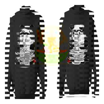 Funny Kawaii Cute Anime Panda Otaku Japanese Ramen Noodles Men Women Sweatshirt Graphic Print Unisex - Thegiftio