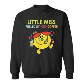Funny Little Miss Fueled By Iced Coffee Men Women Sweatshirt Graphic Print Unisex - Thegiftio UK