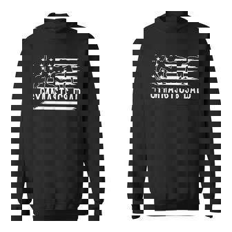 Funny Mens Gymnastics Dad American Flag Gymnast Sweatshirt - Thegiftio UK