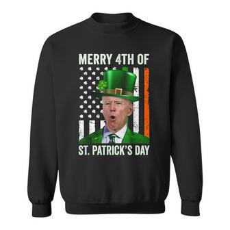 Funny Merry 4Th Of St Patricks Day Joe Biden Leprechaun Hat Sweatshirt | Mazezy
