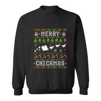 Funny Merry Chickmas Ugly Christmas Chicken Gift Sweatshirt - Monsterry UK