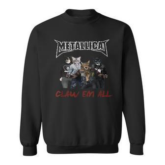 Funny Metallicat Claw Em All Men Women Sweatshirt Graphic Print Unisex - Seseable