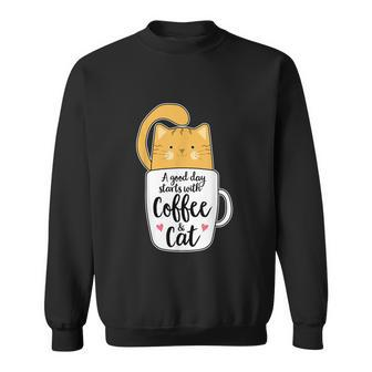 Funny Orange Cat Coffee Mug Tshirt Cat Lover Sweatshirt - Monsterry CA
