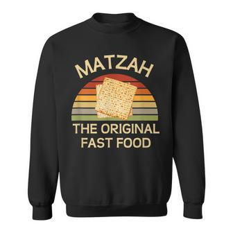 Funny Passover Matzah The Original Fast Food Seder Matzo Sweatshirt | Mazezy DE