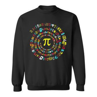 Funny Pi Day Spiral Pi Math For Pi Day 3 14 Sweatshirt - Seseable