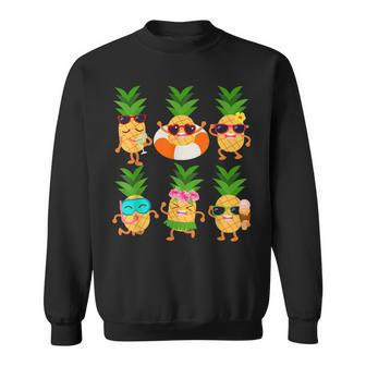 Funny Pineapple Ice Scream Hawaiian Summer Vacation Girls Wo Sweatshirt - Thegiftio UK