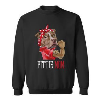 Funny Pitbull Mom Pittie Mom Dog Mom Mothers Day Sweatshirt | Mazezy