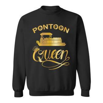 Funny Pontoon Queen Pontoon Boating Accessories Sweatshirt - Seseable
