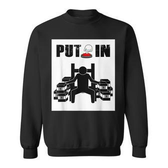 Funny Put The Button Put In Button Sweatshirt | Mazezy
