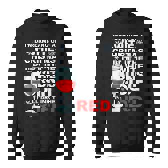 Funny Red Wine White Christmas Wine Lover For Women Men Women Sweatshirt Graphic Print Unisex - Thegiftio UK