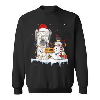 Funny Skye Terrier Dog Christmas Snowman Xmas Lights Pajama Men Women Sweatshirt Graphic Print Unisex - Seseable