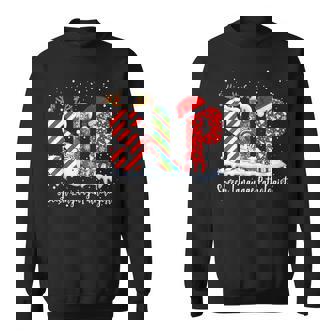 Funny Slp Speech Language Pathologist Santa Christmas Pajama V2 Men Women Sweatshirt Graphic Print Unisex - Thegiftio UK