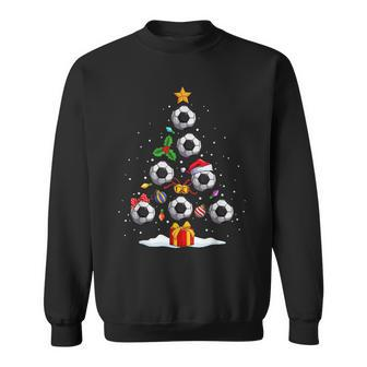 Funny Soccer Christmas Tree Lights 2022 Xmas For Men Women Men Women Sweatshirt Graphic Print Unisex - Thegiftio UK