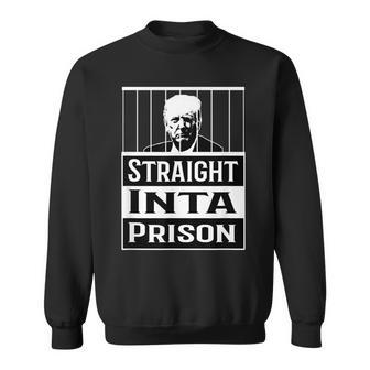 Funny Straight Inta Prison Anti President Trump Behind Bars Sweatshirt | Mazezy