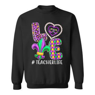 Funny Teacher Mardi Gras Family Matching Outfit V3 Sweatshirt - Thegiftio UK