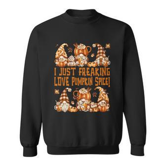 Funny Thanksgiving Gnome Freaking Loves Pumpkin Spice Gift Sweatshirt - Monsterry DE