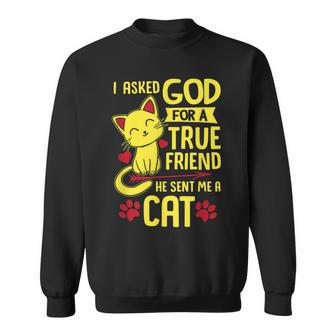 Funny True Friends Cats For Pets Or Animal Lovers Men Women Sweatshirt Graphic Print Unisex - Seseable