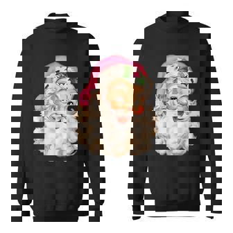 Funny Vintage Pink Santa Claus Pink Christmas Design Xmas Men Women Sweatshirt Graphic Print Unisex - Seseable