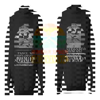 Funny Wooden Spoon Survivor Vintage Retro Humor Sweatshirt | Mazezy
