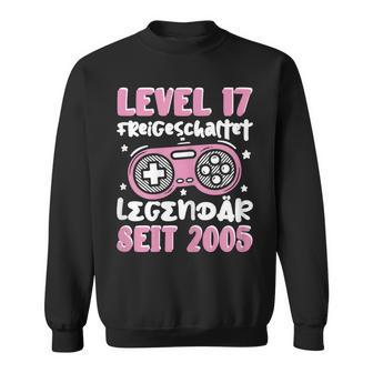 Gamer Girl Level 17 Sweatshirt, Zockerin 2005 Geburtstags-Outfit - Seseable