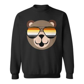 Gay Bear Pride Flag Sunglasses Men Women Sweatshirt Graphic Print Unisex - Seseable