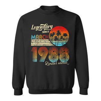 Geburtstag Legendary Since March 1988 Geschenk Sweatshirt - Seseable