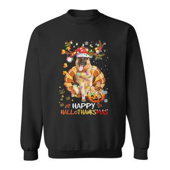 German Shepherd Happy Hallothanksmas Halloween Thanksgiving Men Women Sweatshirt Graphic Print Unisex - Thegiftio UK