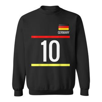 Germany Deutschland German Soccer Football 10 Men Women Sweatshirt Graphic Print Unisex - Thegiftio UK