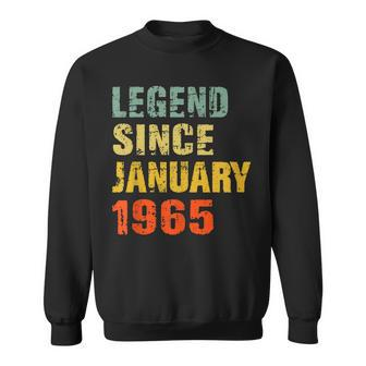 Geschenke Zum 57 Geburtstag Legende Seit Januar 1965 Sweatshirt - Seseable