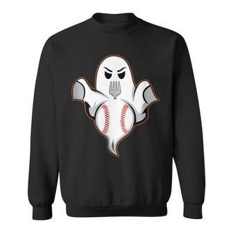 Ghost Forkball Baseball Pitch Fork Ball Strikeout Pitcher Sweatshirt | Mazezy