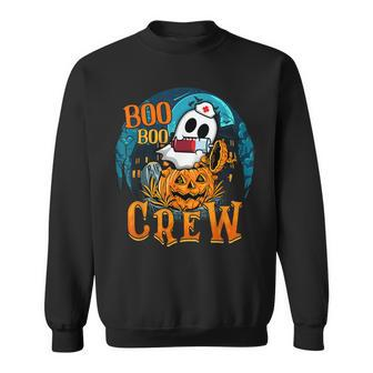 Ghost Nurse Boo Boo Crew Happy Halloween Funny Pumpkin Men Women Sweatshirt Graphic Print Unisex - Thegiftio UK