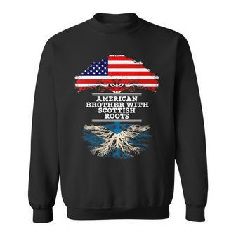 Gift For Scottish Brother Roots From Scotland Men Women Sweatshirt Graphic Print Unisex - Seseable