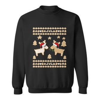 Gingerbread Santa Deer Cookies Funny Ugly Christmas Reindeer Gift Sweatshirt - Monsterry