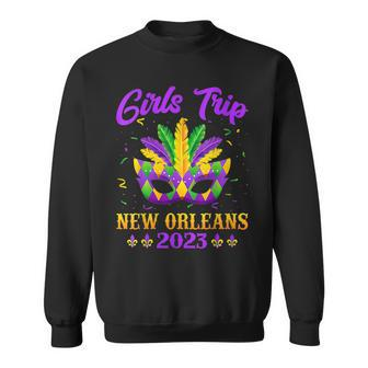 Girls Trip New Orleans 2023 Costume Mardi Gras Mask Beads Sweatshirt | Mazezy UK