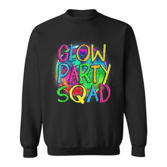 Glow Party Squad Paint Splatter Effect Glow Party Sweatshirt | Mazezy UK
