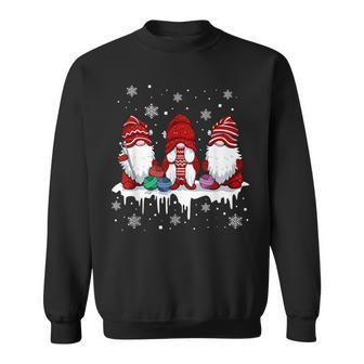 Gnome Knit Balls Christmas Pajama Winter Crochet Knitting Men Women Sweatshirt Graphic Print Unisex - Seseable