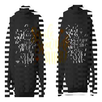 Gold Smile Sparkle Shine Men Women Sweatshirt Graphic Print Unisex - Thegiftio