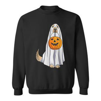 Golden Retriever Ghost Pumpkin Halloween Fall V3 Men Women Sweatshirt Graphic Print Unisex - Thegiftio UK