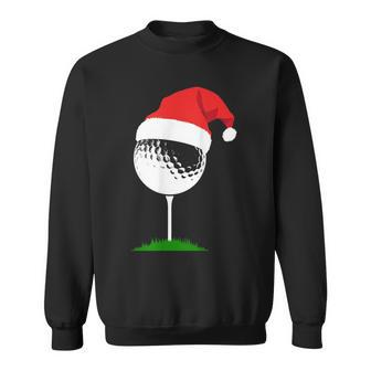 Golf Ball Santa Sat Christmas Funny Golfing Golfer Men Women Sweatshirt Graphic Print Unisex - Seseable