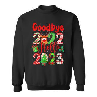 Goodbye 2022 Hello 2023 Happy New Year Funny Christmas Xmas V2 Sweatshirt - Seseable