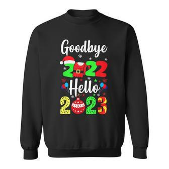 Goodbye 2022 Hello 2023 Happy New Years Eve Christmas Xmas Men Women Sweatshirt Graphic Print Unisex - Seseable