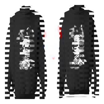 Goth Bunny Cute Creepy Emo Clothes Kawaii Bunny Sweatshirt | Mazezy