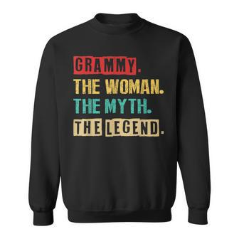 Grammy The Woman The Myth The Legend Vintage Mother Day Gift Sweatshirt - Seseable
