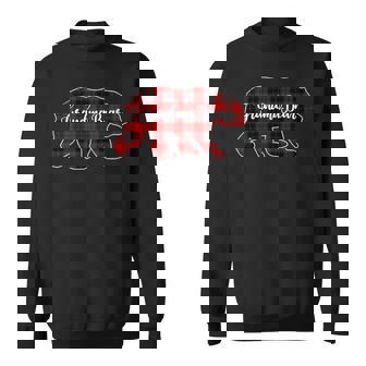 Grandma Bear Red Plaid Christmas Women Pajama Family Xmas Men Women Sweatshirt Graphic Print Unisex - Thegiftio UK