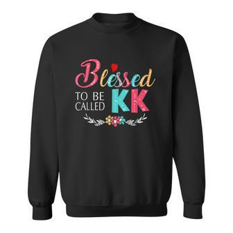 Grandma Blessed To Be Called Kk Colorful Ar Sweatshirt | Mazezy